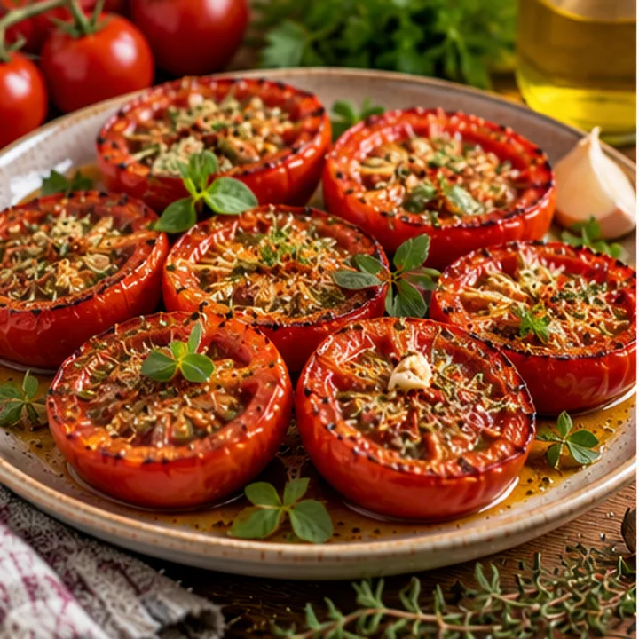 Печёный перец с копчёной солью и чесноком